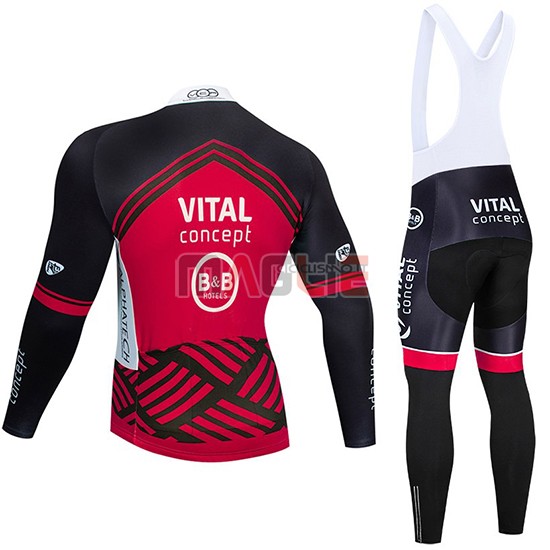 Maglia Vital Concept Manica Lunga 2019 Rosso Bianco Nero